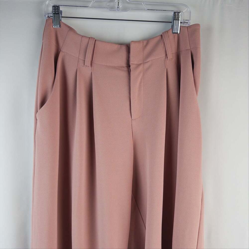 Bar III Wide Leg Pants Size 10 Pink Pleated Trousers